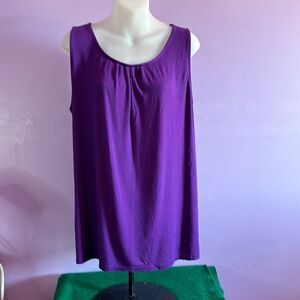Igenjun Women's XL Purple Sleeveless Blouse Top Casual Summer Shirt